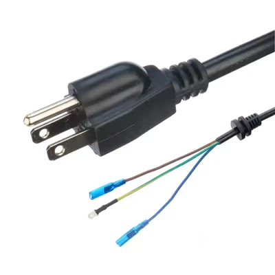 3 Prong USA Power Plug -kabel ende med PVC